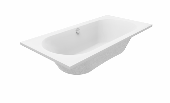 Luca Varess Rosala baignoire encastrable double 180 x 90 cm acrylique blanc mat