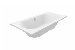 Luca Varess Rosala baignoire encastrable double 180 x 90 cm acrylique blanc mat