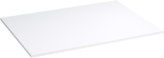 Storke Tavola enkel wastafelblad matte Solid Surface 65 x 52 cm