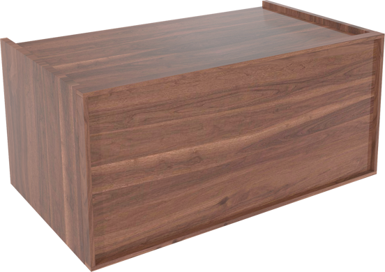 Balmani Quadro zwevende wastafelonderkast 94 x 53 cm Amerikaans notenhout 2 lades