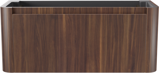 Storke Soft zwevende wastafelonderkast 120 x 46 cm Notenhout 2 lades