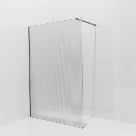 Balmani Modular inloopdouche: 140 x 200 cm, Ribs met coating, Steengrijs profielen