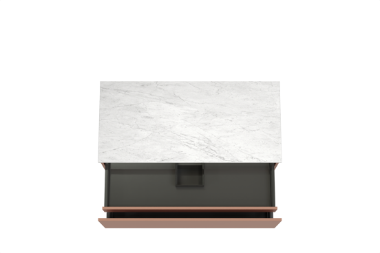 Balmani Sfera meuble salle de bains suspendu 120 x 55 cm cotto avec Stretto tablette simple ou double en marbre carrara