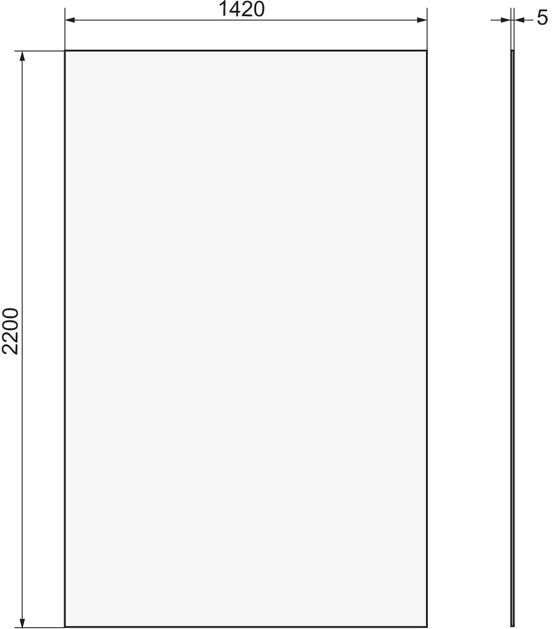 Linie Wall panneaux muraux de douche 140 x 90 x 220 cm acrylique blanc brillant