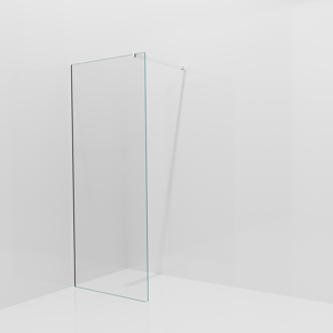 Balmani Modular douche à l'italienne: 90 x 200 cm, Verre transparent, avec coating, Profil Chrome brillant