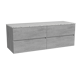 Storke Edge meuble salle de bains avec tablette pour vasques Tavola
