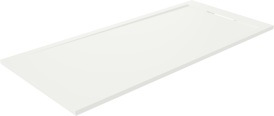 Balmani Andes duschwanne 170 x 80 cm Solid Surface weiß matt