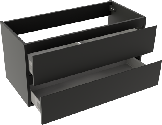 Storke Delta cabinet 2 dr 100x48x48cm 1U mat black