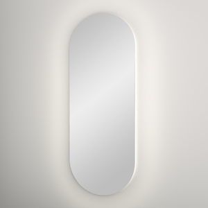 Balmani Giro Oval ovaal badkamerspiegel 42 x 110 cm met spiegelverlichting en anti-damp