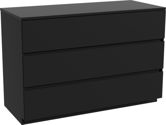 Storke Edge staand badkamermeubel 120 x 52 cm mat zwart met Panton enkel of dubbel tablet in gepoedercoate mdf mat zwart