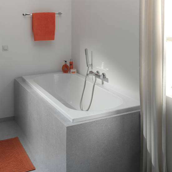 Luca Varess Rosala baignoire encastrable simple 170 x 70 cm acrylique blanc brillant