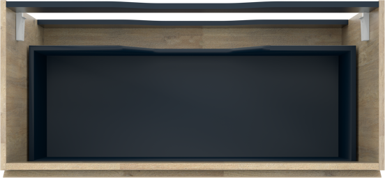 Linie Lado hängender Waschbeckenunterschrank: 100 x 46 cm, Eiche Natur, 1 Schublade