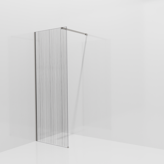 Balmani Modular Walk-In Dusche: 80 x 200 cm, Mikado, inklusive Coating, Profil Brushed Inox