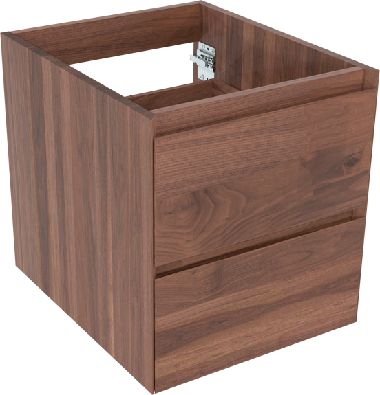 Balmani Mitra meuble sous-lavabo suspendu 45 x 55 cm noyer Américain 2 tiroirs