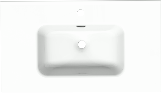 Linie Baro plan simple porcelaine blanc brllant 80 x 46 cm