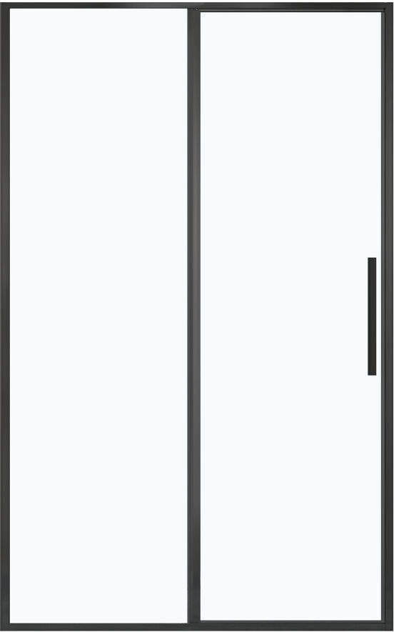 Luca Varess Morano porte pivotante 120 x 190 cm verre transparent profil noir mat