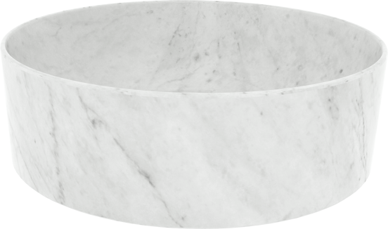 Balmani Fato vasque à poser marbre carrare rond Ø 37,5 cm