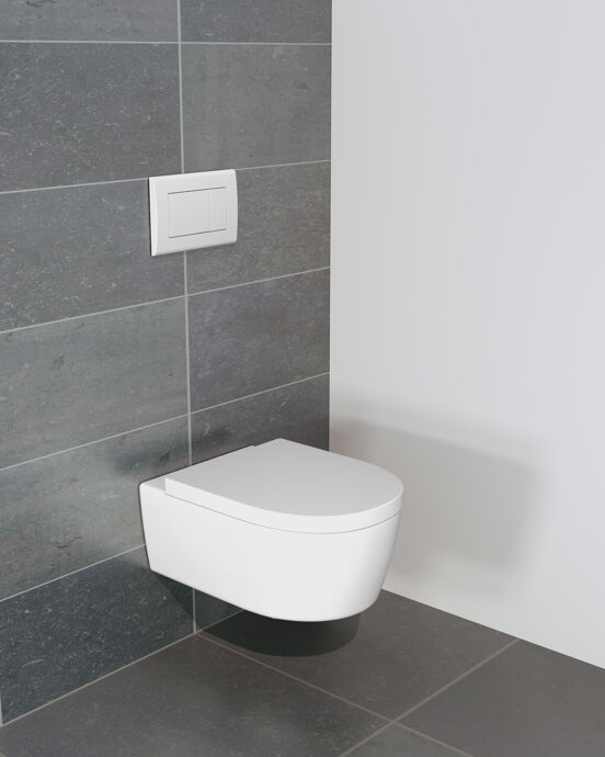 Villeroy & Boch Avento hangend toilet mat wit randloos, inclusief isolatieset