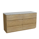 Storke Edge meuble salle de bains avec tablette pour vasques Tavola