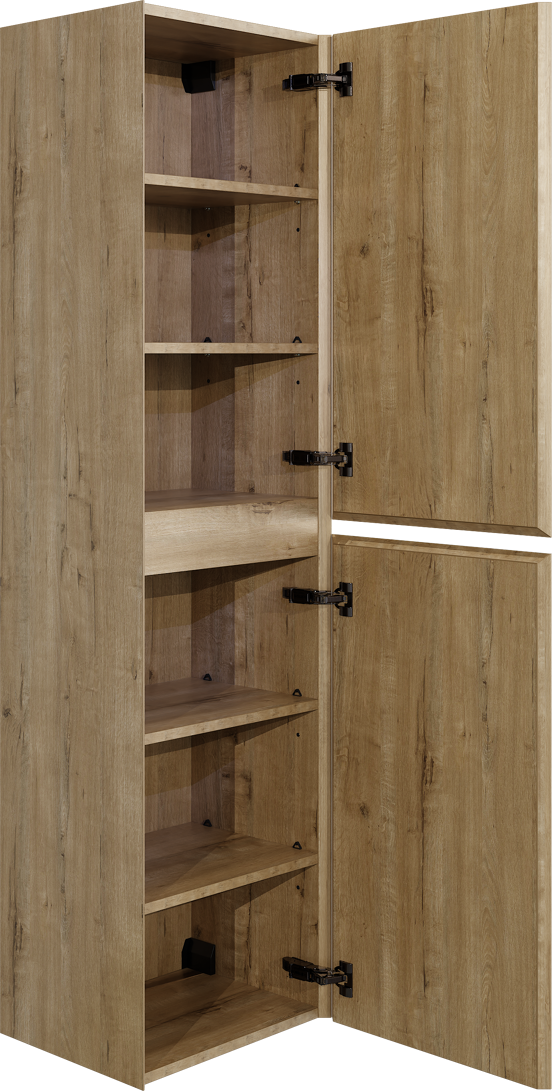 Balmani Mitra hängender Badhochschrank Eiche Rauh 45 x 35 x 169 cm