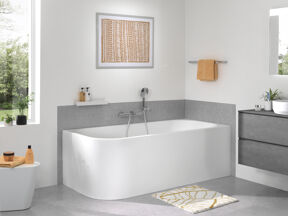 Luca Varess Mezzo 2-Personen-Eckbadewanne: rechts, 170 x 75 cm, Acryl, Weiß matt