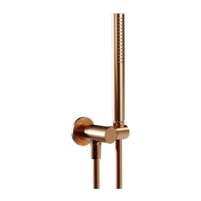 Blaufoss Round handdouche met doucheslang en aansluiting 1 straalfunctie Brushed Rosegold
