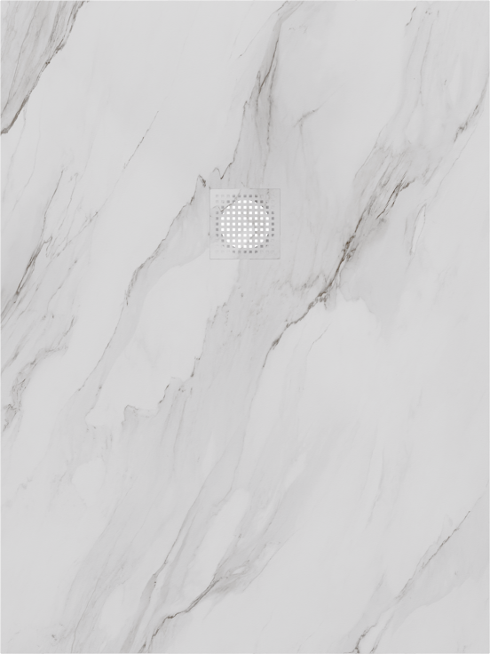 Luca Varess Suite douchebak 120 x 90 cm composietmarmer Marble White 