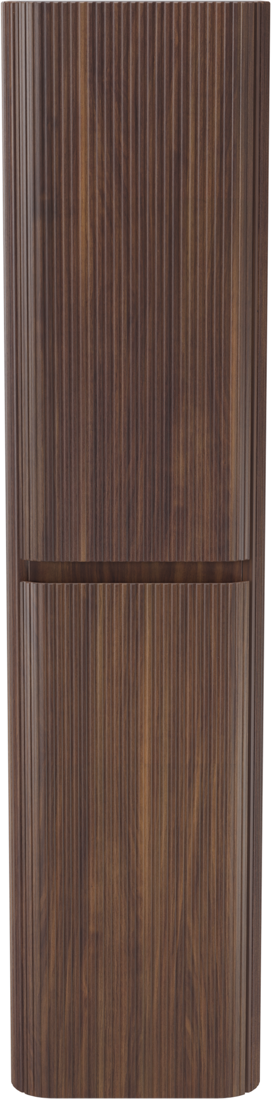 Storke Soft hängender Hochschrank Nussbaum 40 x 35 x 170 cm, Vert. Sym. Rippe