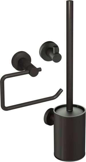 Blaufoss Glory WC-Zubehör-Set, schwarz matt