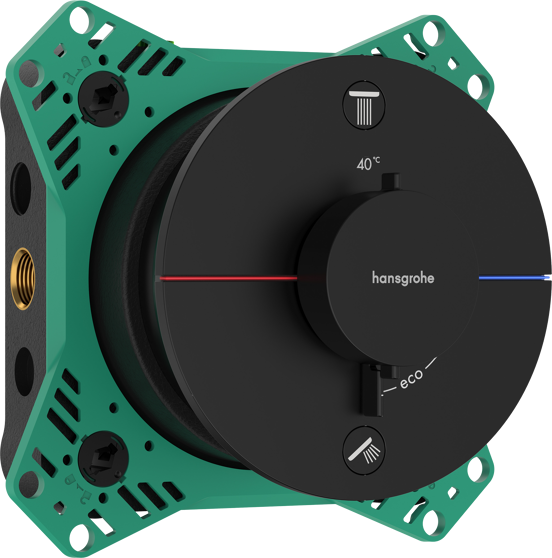 Hansgrohe Showerselect Comfort S Unterputz-Duschthermostat 2 Verbraucher Schwarz matt