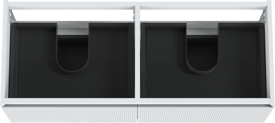 Balmani Fila zwevende wastafelonderkast 135 x 55 cm mat wit 4 lades