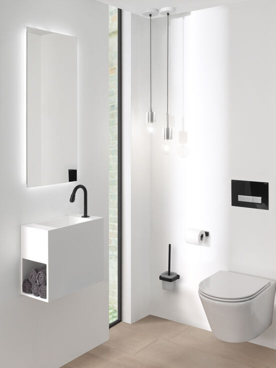 Balmani Style Handwaschbecken: Solid Surface, matt, 45 x 20 cm