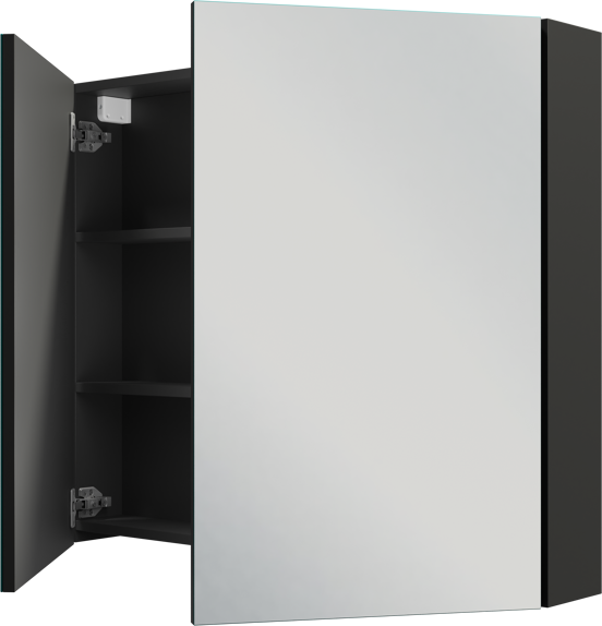 Linie Montro armoire de toilette 90 x 75 cm noir mat