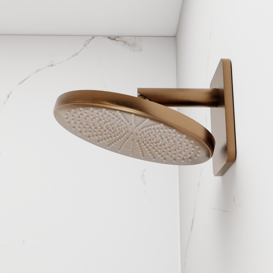 Blaufoss Onos 250  hoofddouche rond 25 cm met douchearm  Brushed Rosegold