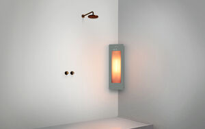 Sunshower One S d'angle en saillie en organic grey avec lumière infrarouge