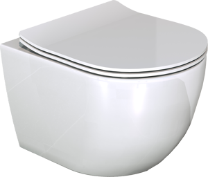 Luca Varess Moreno hangtoilet glanzend wit randloos