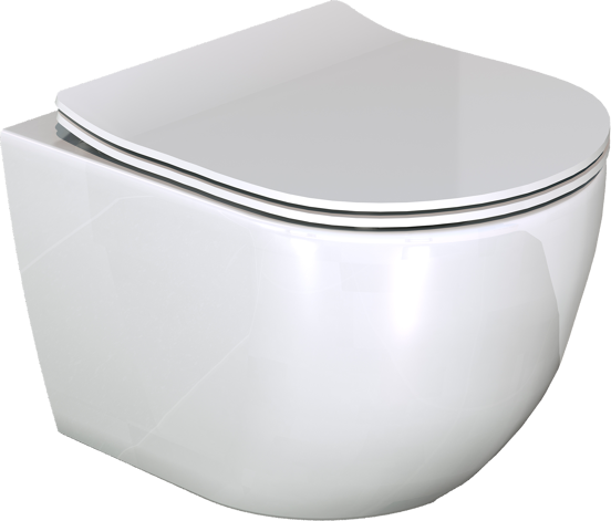 Luca Varess Moreno hangtoilet glanzend wit randloos