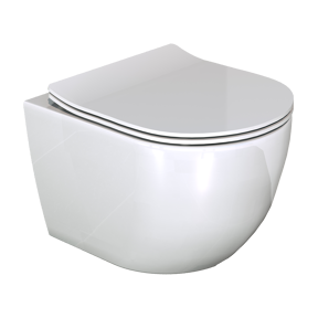 Luca Varess Moreno hangtoilet glanzend wit randloos