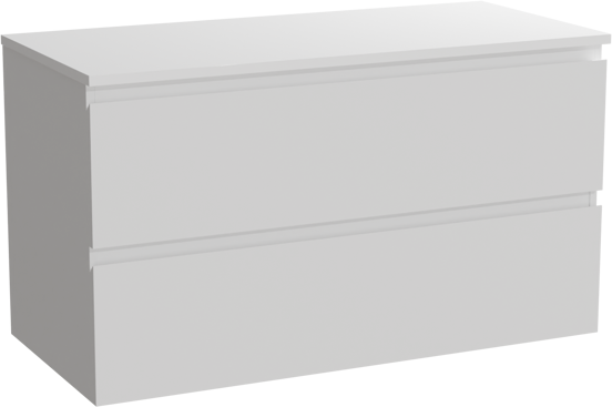 Linie Lado meuble salle de bains suspendu 100 x 46 cm blanc mat avec Lado tablette simple ou double en marbre composite blanc brillant