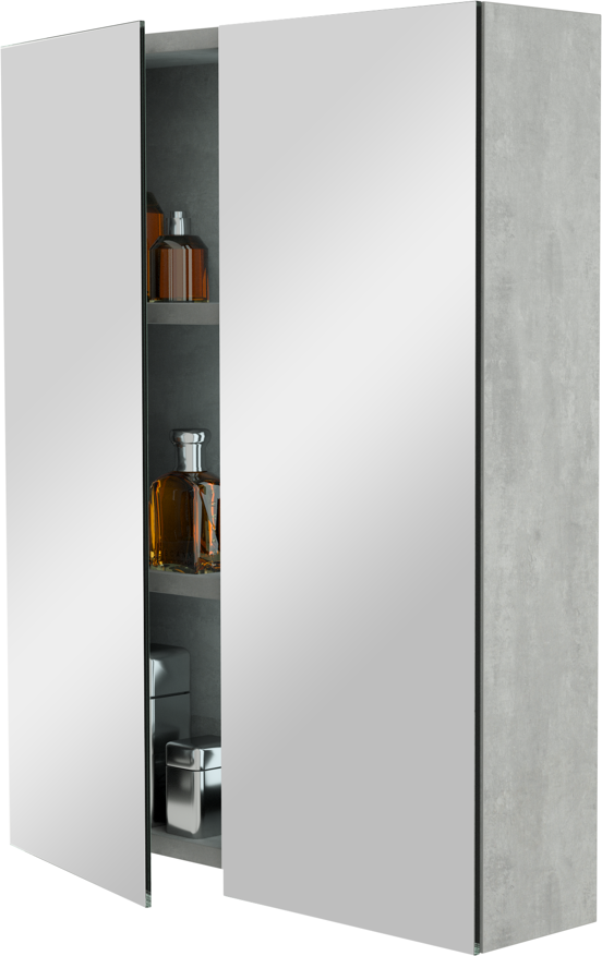 Storke Reflecta spiegelkast 60 x 75 cm beton donkergrijs