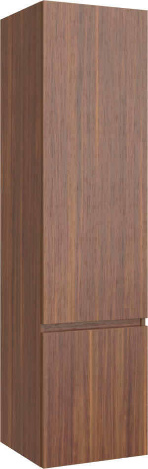 Balmani Lucida Badhochschrank: Hängend, rechts, Amerikanischer Nussbaum, 45 x 35 x 169 cm