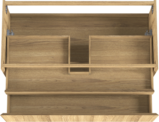 Balmani Idra meuble sous-vasque suspendu 120 x 55 cm plaqué chêne naturel 2 tiroirs