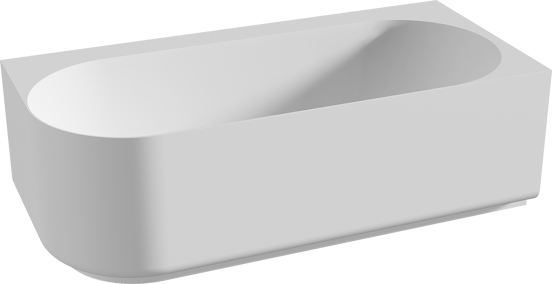 Balmani Scala tweepersoonsbad hoekbad rechts 175 x 80 cm Solid Surface mat wit