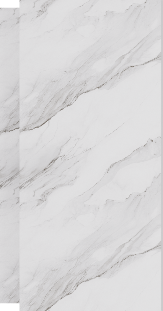 Luca Varess Suite Duschrückwand Set 2 x 120 x 260 cm, SPC, Marble white