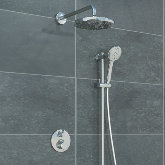 Hansgrohe Ecostat S thermostatische inbouw douchekraan glanzend chroom