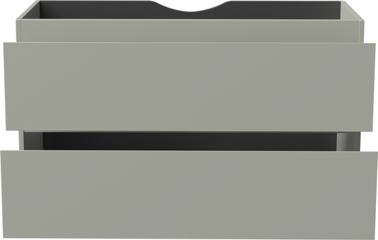 Linie Lado zwevende wastafelonderkast 100 x 46 cm greige 2 lades