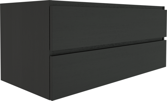 Balmani Lucida meuble sous-vasque suspendu 120 x 55 cm chêne noir 2 tiroirs