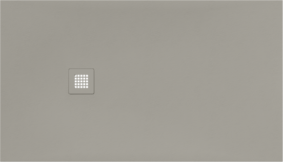 Luca Varess Classy receveur de douche 140 x 80 cm marbre composite gris clair mat structure rock