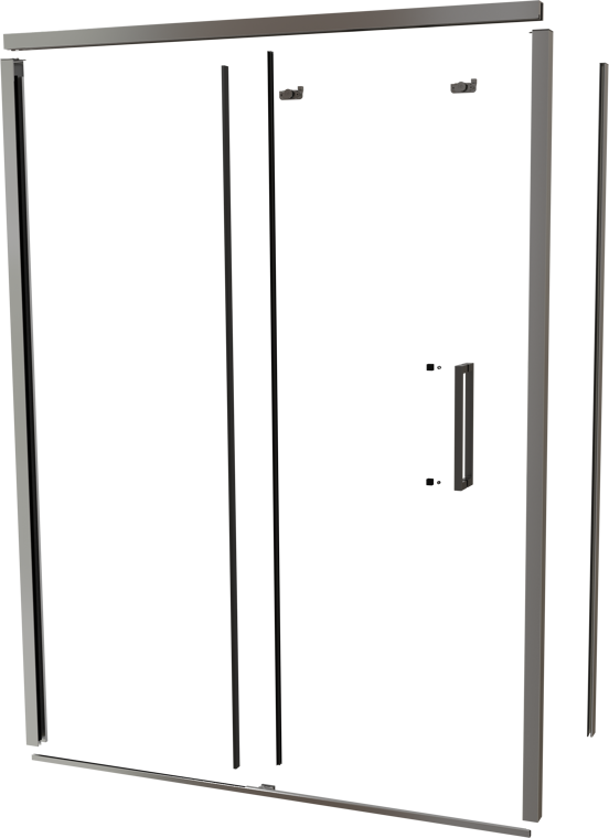 Balmani Senses Design 160 cm links douchecabine met schuifdeur profielenset chroom