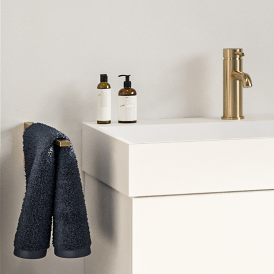 Blaufoss Noma porte-serviette Brushed Gold 41 cm